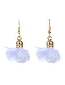 Fashion White Flower Pendant Decorated Earrings