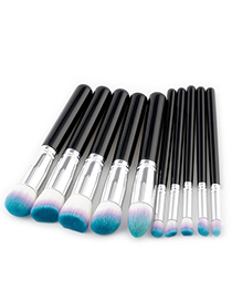 Fashion Silver Color Color-maching Decorated Brushes (10pcs)