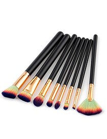 Fashion Sapphire Blue Color-matching Decorated Brushes (8pcs)