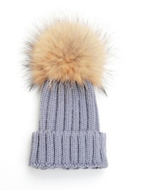 Lovely Light Gray Fuzzy Ball Decorated Children Hat (2-10 Age )