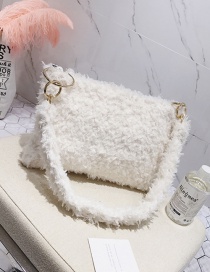 Elegant White Pure Color Decorated Bag