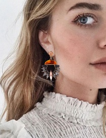 Fashion Multi-color Geometric Shape Sdecorated Earrings