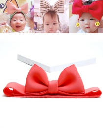Lovely Watermelon Red Bowknot Shape Decorated Baby Hair Band