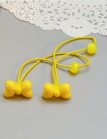 Cute Yellow Bowknot Shape Decorated Baby Hair Band