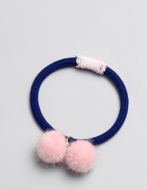 Cute Pink Fuzzy Ball Decorated Hair Band