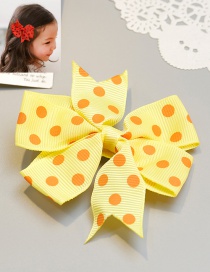 Lovely Yellow Bowknot Shape Decorated Hairpin
