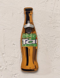 Fashion Dark Yellow Beer Bottle Pattern Decorated Ornament