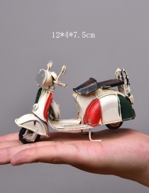 Personality White Motorcycle Shape Decorated Ornaments