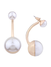 Fashion White Color-matching Decorated Earrings