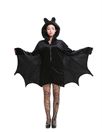 Fashion Black Batdecorated Costume