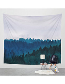 Fashion Blue Tree Pattern Decorated Blanket