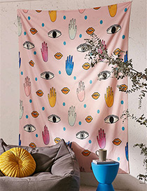 Fashion Pink Eyes&hand Pattern Decorated Blanket