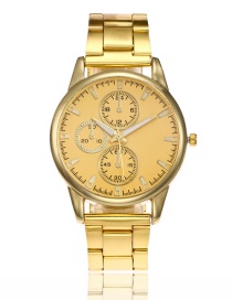 Fashion Goldcolor Pure Color Decorated Watch