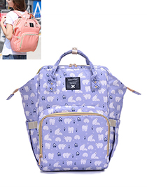 Fashion Multi-color Bear Pattern Decorated Backpack