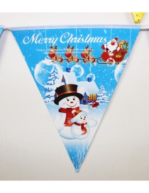 Fashion Blue Snowman Pattern Decorated Christmas Ornaments(10pcs)
