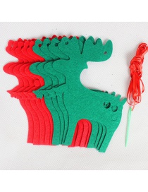 Fashion Red+green Deer Shape Decorated Christmas Ornaments(8pcs)