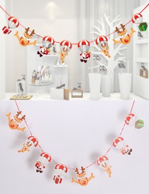 Fashion Red+white (glitter) Parachute Decorated Christmas Ornaments
