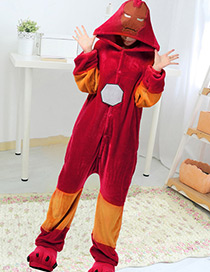 Fashion Red Color Matching Decorated Pajamas