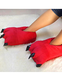 Fashion Red Pure Color Decorated Shoes