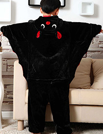 Fashion Black Bat Shape Decorated Child Pajams