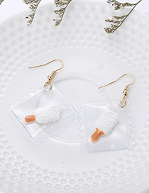 Personality White Ice Cream Pendant Decorated Earrings