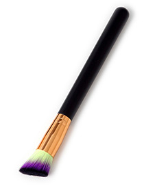 Fashion Yellow+purple Oblique Shape Decorated Makeup Brush(1pc)