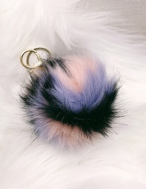 Fashion Pink+black Fuzzy Ball Decorated Simple Ornaments