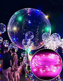 Trendy Pink Ball Shape Design Led Light Balloon(without Battery)