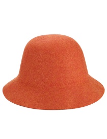 Trendy Orange Washbasin Shape Design Pure Color Hat