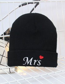 Fashion Black Heart Shape Decorated Hat