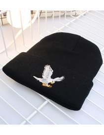 Lovely Black Eagle Shape Decorated Cap