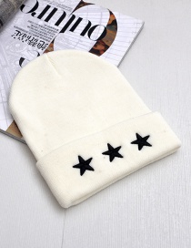 Fashion White Star Shape Decorated Cap