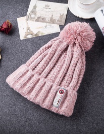 Fashion Pink Patch Shape Decorated Cap