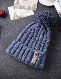 Fashion Navy Patch Shape Decorated Cap