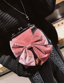 Elegant Pink Bowknot Shape Decorated Bag