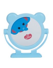 Fashion Blue Elephant Pattern Decorated Cosmetic Mirror