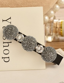 Fashion Gray Pure Color Decorated Hair Clip