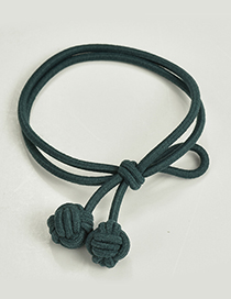 Lovely Dark Green Bowknot Decorated Double Layer Hair Band
