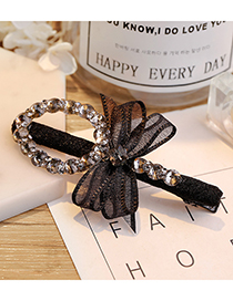Lovely Black Bowknot Decorated Simple Hairpin