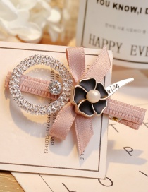 Elegant Pink Hollow Out Round Shape Decorated Hairpin