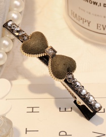 Elegant Green Double Heart Shape Decorated Hairpin