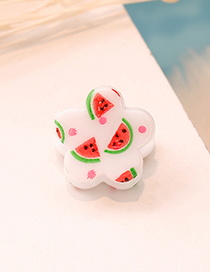 Fashion Red+white Watermelon Pattern Decorated Hair Clip