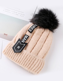 Fashion Beige Letter Patch Decorated Hat