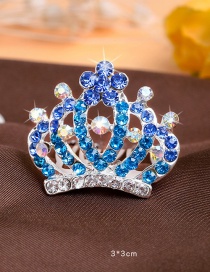 Lovely Blue Crown Shape Decorated Hairpin