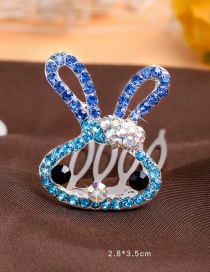 Lovely Blue Rabbit Shape Decorated Hairpin