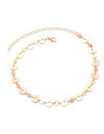 Fashion Gold Color Round Shape Decorated Choker