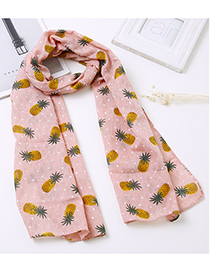 Lovely Pink Pineapple Pattern Decorated Child Scarf(1-12 Years Old)