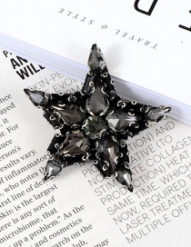 Fashion Black Star Shape Decorated Simple Brooch