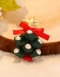 Fashion Red+green Tree Shape Decorated Christmas Hairpin