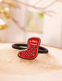Fashion Red Sock Shape Decorated Christmas Hair Band